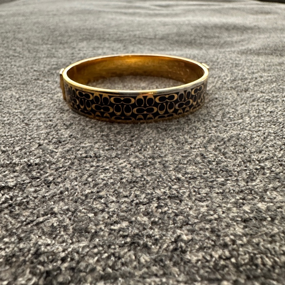 Coach Black and Gold Women's Bangle Bracelet - Picture 7 of 7